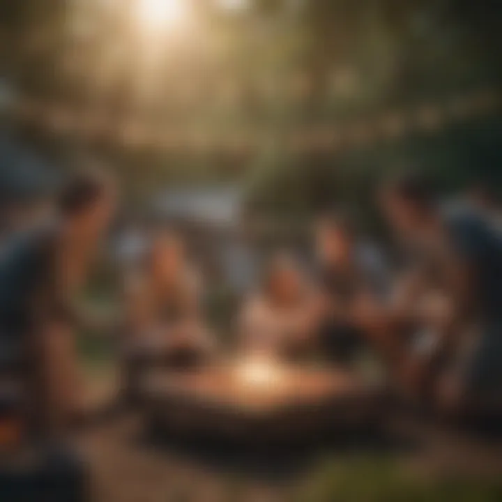 Group of friends enjoying an outdoor birthday game