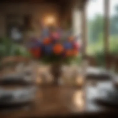 Themed Table Arrangement for Birthdays Themed birthday table arrangement with stylish decorations