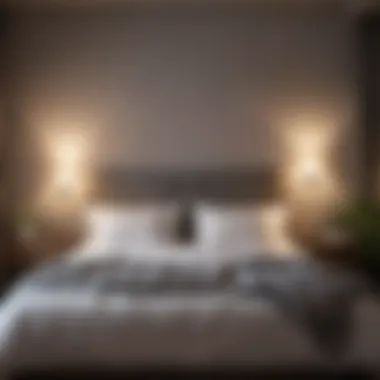 Cozy bedroom ambiance created by wall lights