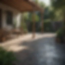 A well-prepared outdoor space before painting