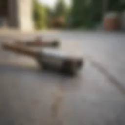 Tools and supplies laid out for painting