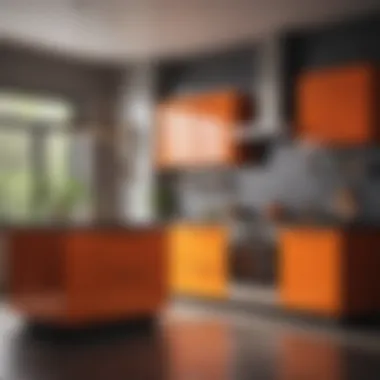 Bold Contrasts in Contemporary Kitchen Spaces Bold kitchen showcasing contrasting colors and modern design