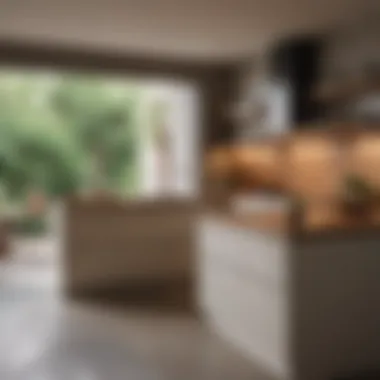 Serene kitchen with earthy tones and minimalistic decor
