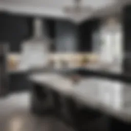 Elegant kitchen with a monochrome color palette