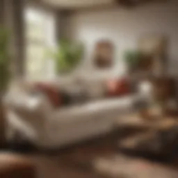 Elegant Pottery Barn sleeper couch showcasing luxury design