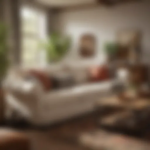 Elegant Pottery Barn sleeper couch showcasing luxury design
