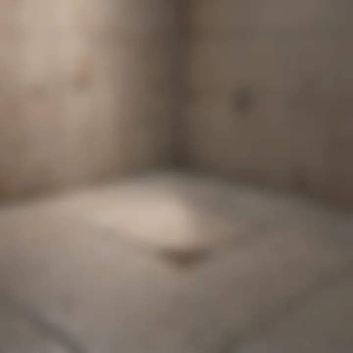 Before and after comparison of shower grout restoration