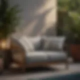 Elegant outdoor cushion arrangement enhancing patio aesthetics