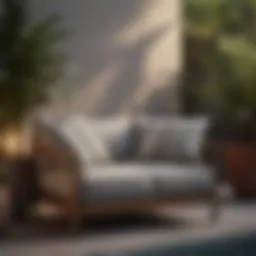 Elegant outdoor cushion arrangement enhancing patio aesthetics