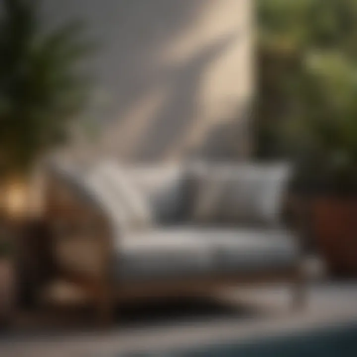 Elegant outdoor cushion arrangement enhancing patio aesthetics