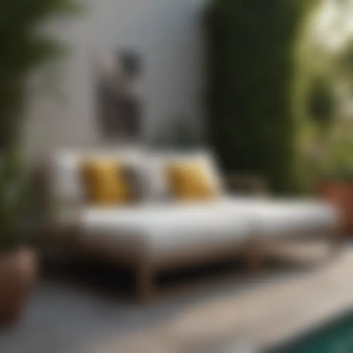 Stylishly integrated outdoor cushions with existing furniture setup