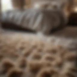 Luxurious bedroom rug selection showcasing various textures