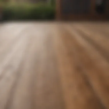 After the Work: A Smooth Sanded Deck A pristine wooden deck after sanding