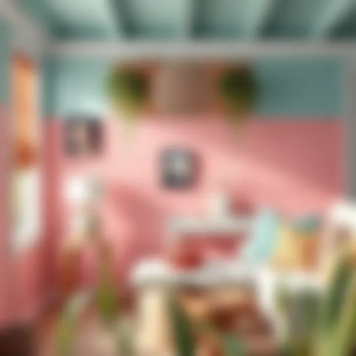 A vibrant color palette reflecting the seaside environment