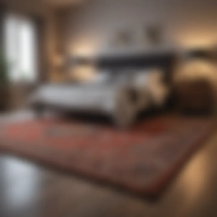 Innovative rug placement strategies to enhance room aesthetics