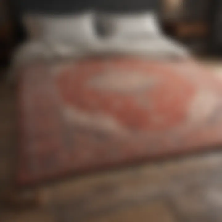 Visual guide to rug dimensions for a twin bed
