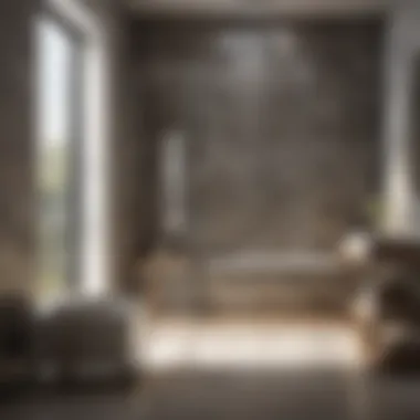 Luxurious Bathroom with Shower Bench Stylish shower bench integrated into a luxurious bathroom