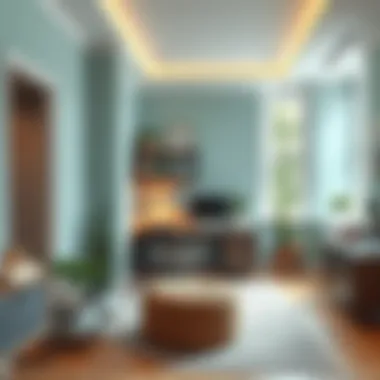 Color Psychology in Small Office Design Aesthetic color scheme in a small office design