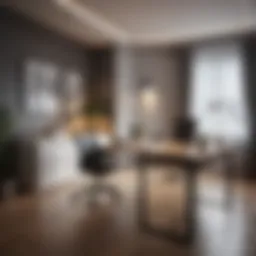 Modern small office with minimalist design