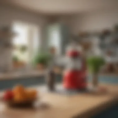 Stylish Kitchen Setting Stylish kitchen setting featuring the juicer as a centerpiece