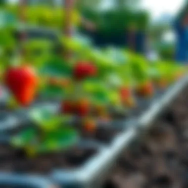 Healthy strawberry plants ready for transplanting into garden beds