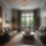 Stylish living room with modern decor