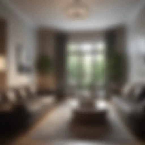 Stylish living room with modern decor
