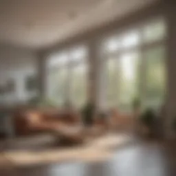 A well-insulated room showcasing energy-efficient windows