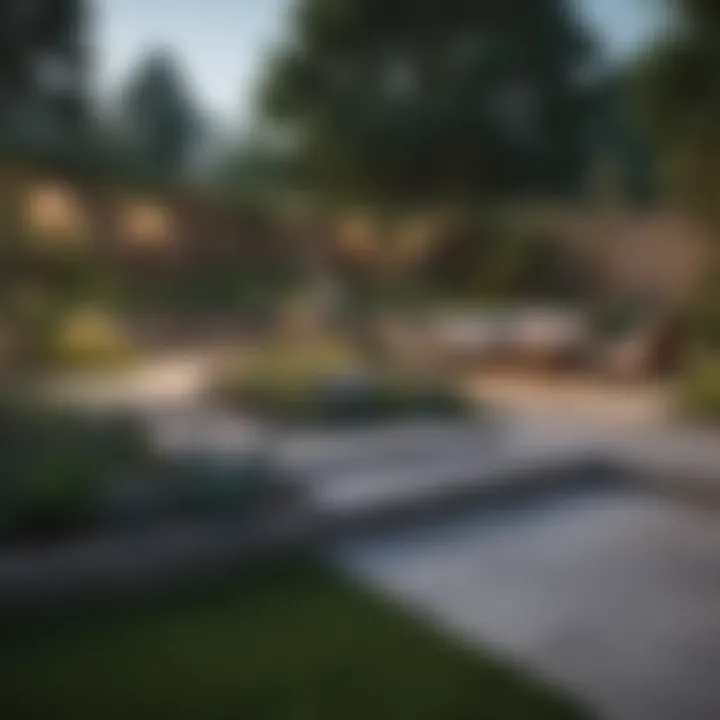 Blueprint of a flat backyard design