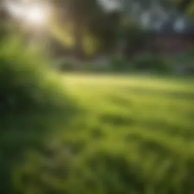 Vibrant green lawn showcasing healthy grass growth