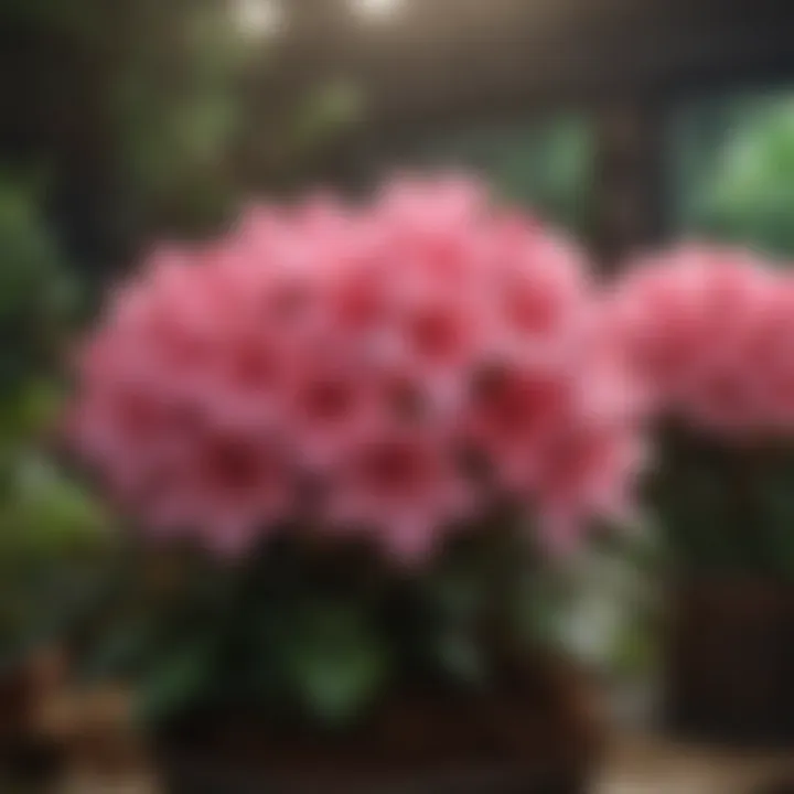 Various azalea varieties showcased together