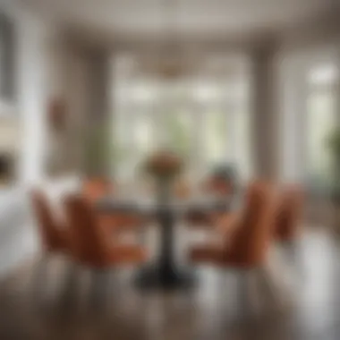 Chic Kitchen Chairs in an Elegant Dining Setup Elegant dining setup featuring chic kitchen chairs