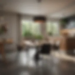 Stylish kitchen chairs complementing a modern dining space