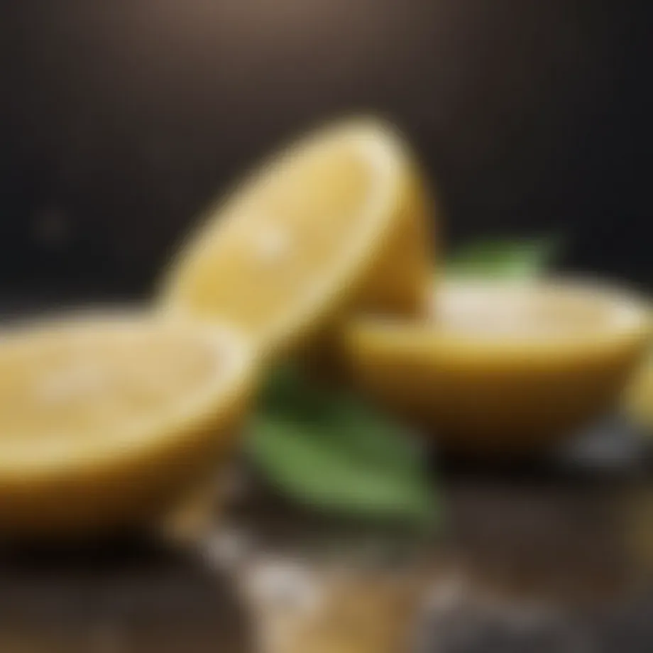 Lemon slices showcasing the natural disinfectant properties.
