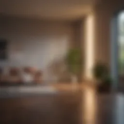 A modern room illuminated with innovative LED fixtures, showcasing ambient lighting effects.