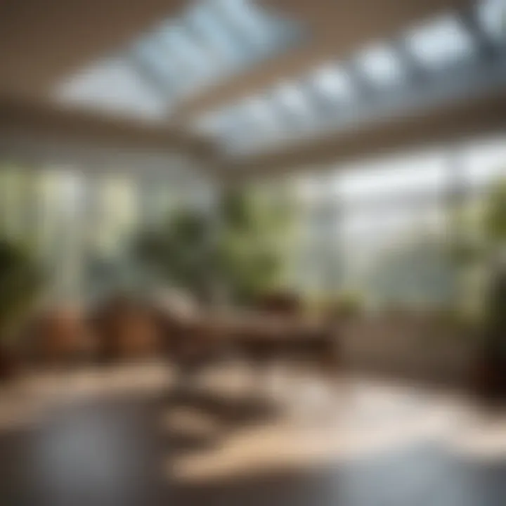 A serene workspace illuminated by natural light, creating an inviting atmosphere.