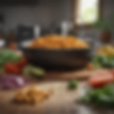 Fresh Ingredients for Nutritious Meals Close-up of fresh ingredients suitable for air frying