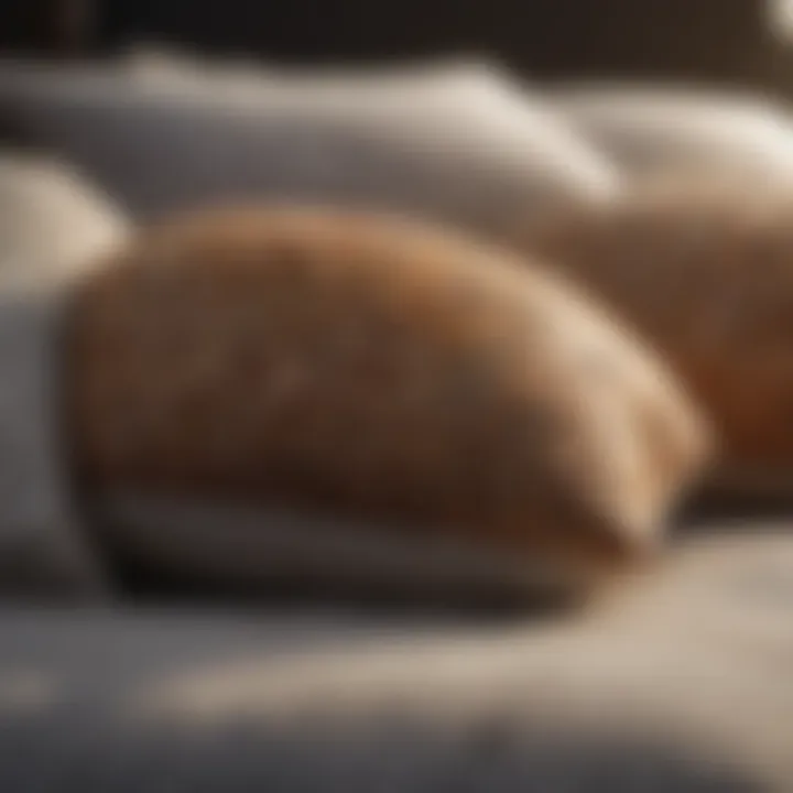 Variety of pillow materials showcasing comfort and style