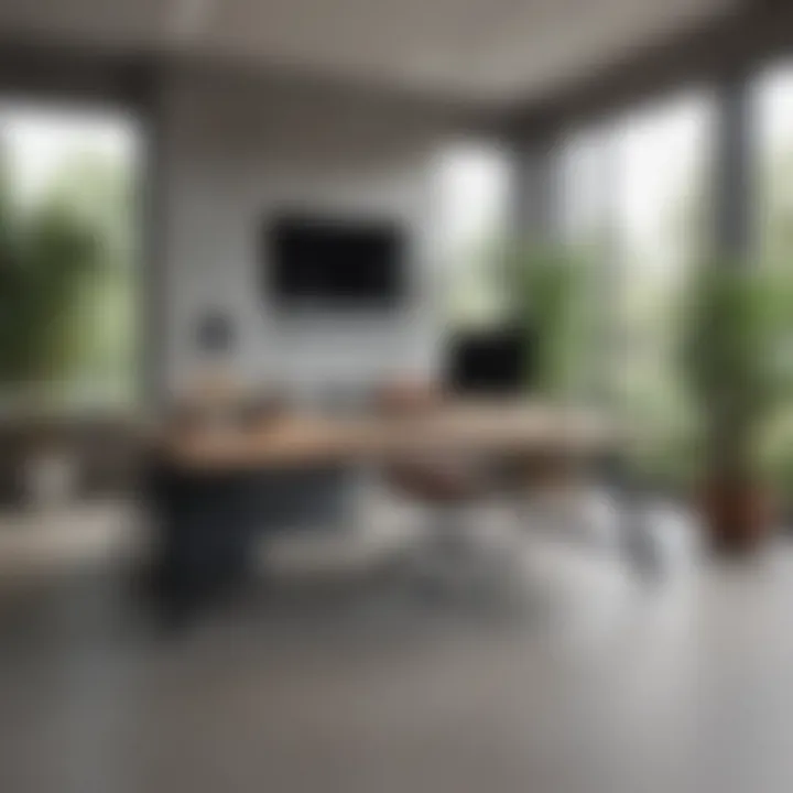 Stylish office setup with ergonomic furniture