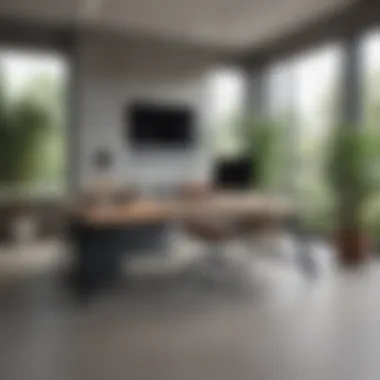 Ergonomic Office Design Stylish office setup with ergonomic furniture