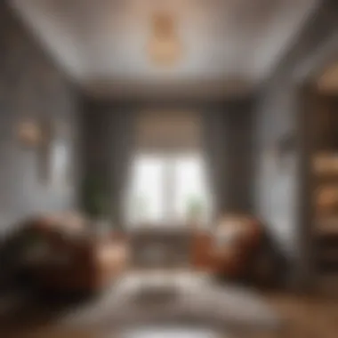 A cozy reading nook featuring wallpaper that enhances the psychological ambiance of the room