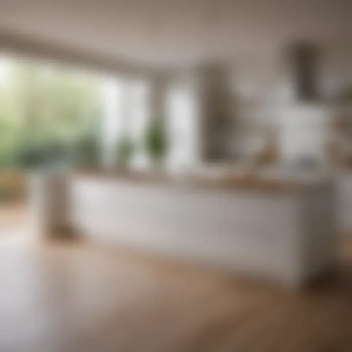 Bright kitchen with sparkling surfaces and fresh ingredients