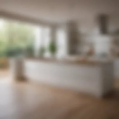 A Clean Kitchen for Culinary Inspiration Bright kitchen with sparkling surfaces and fresh ingredients