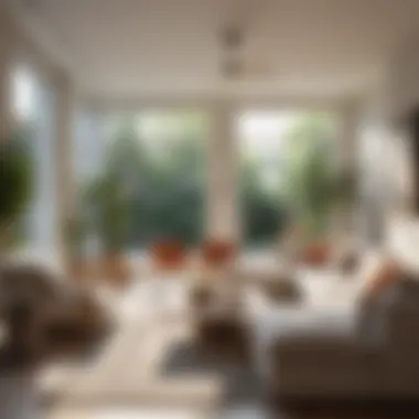 The Serenity of a Clean Living Space Serene living room showcasing minimalistic decor and natural light