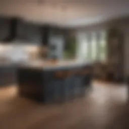 Stylish kitchen island with seating for six