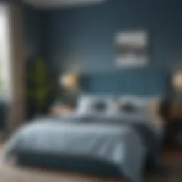 Tranquil blue bedroom showcasing the calming effects of color