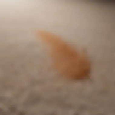 Natural Stain Treatment Close-up of a carpet stain being treated with a natural solution