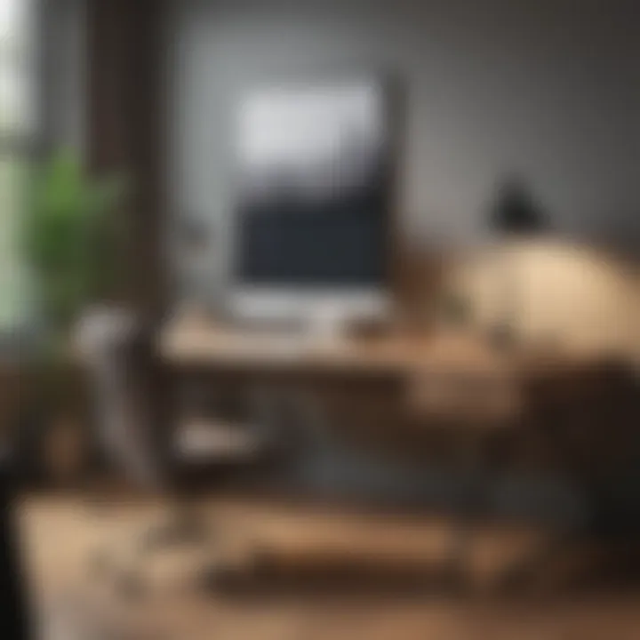 Stylish plain office desk in a modern workspace