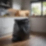 Elegant design of trash bag fitting in a modern kitchen