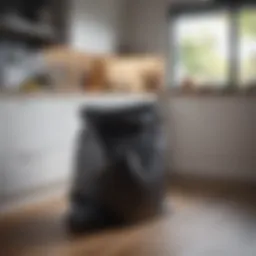 Elegant design of trash bag fitting in a modern kitchen